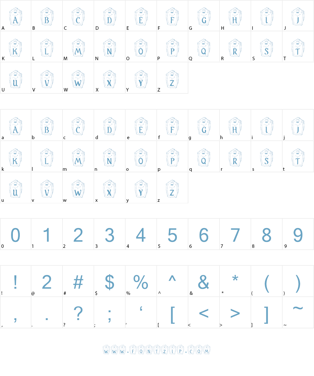 KR Mirror Mirror Font Character